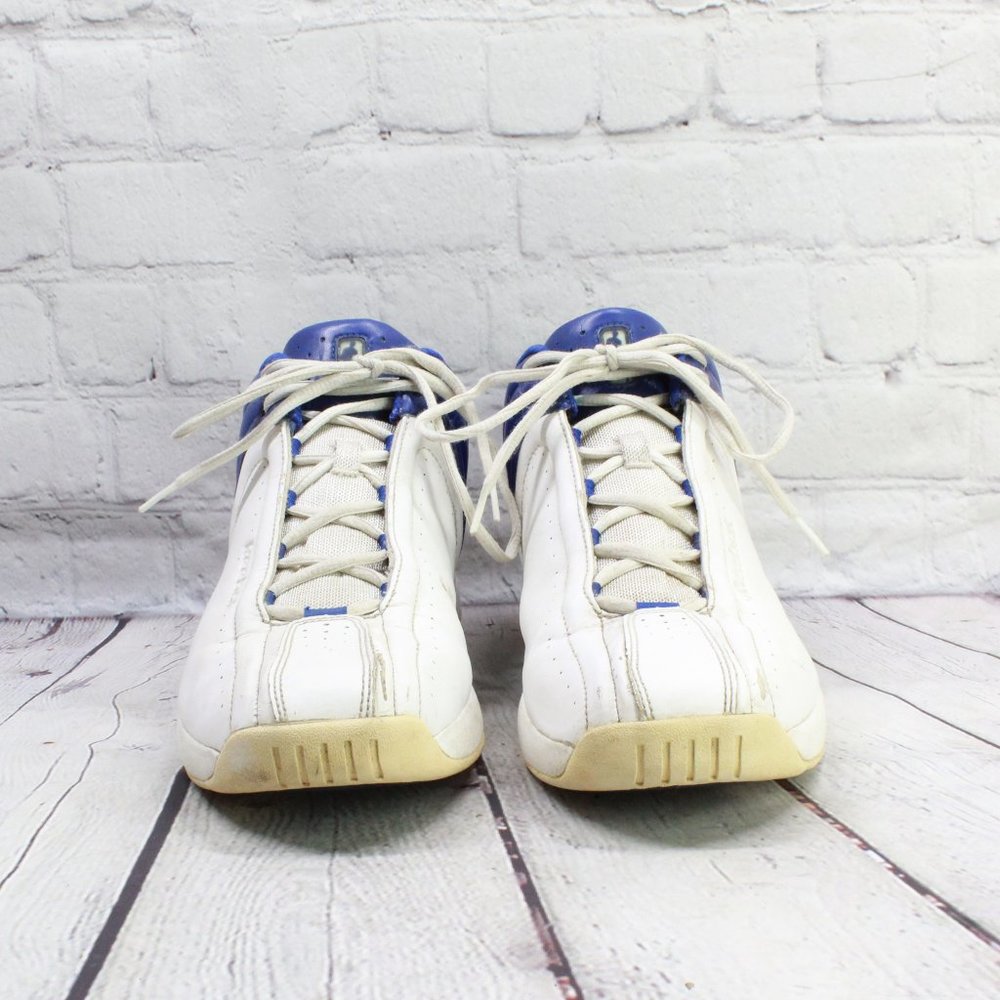 Reebok RB 306 FLU 4-95011 White Blue Faux Leather Basketball Shoes 10.5 - Picture 4 of 9